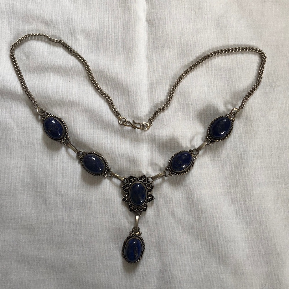 Lapis Lazuli Sterling Silver Necklace